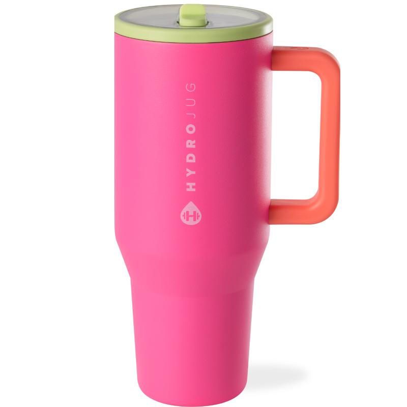 HydroJug Traveler | Leak-Proof Insulated Tumbler with Flip Straw & Cup Holder Fit Flasks Lid