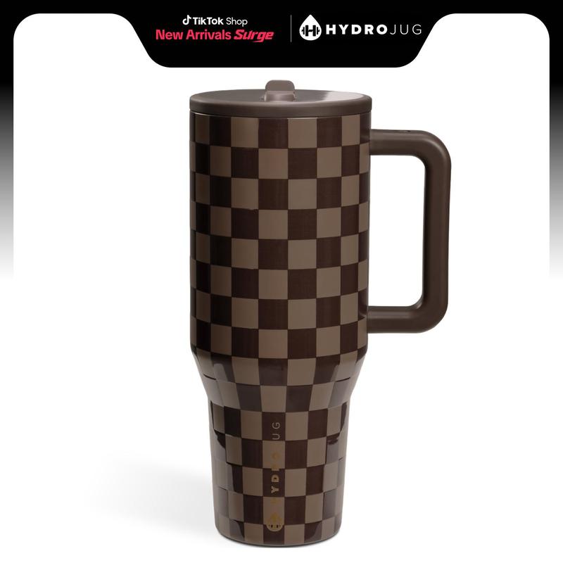 HydroJug Traveler | Leak-Proof Insulated Tumbler with Flip Straw & Cup Holder Fit Flasks Lid