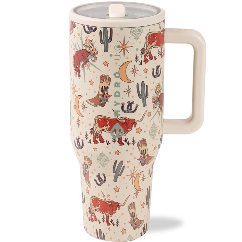 HydroJug Traveler | Leak-Proof Insulated Tumbler with Flip Straw & Cup Holder Fit Flasks Lid