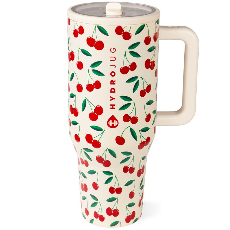 HydroJug Traveler | Leak-Proof Insulated Tumbler with Flip Straw & Cup Holder Fit Flasks Lid