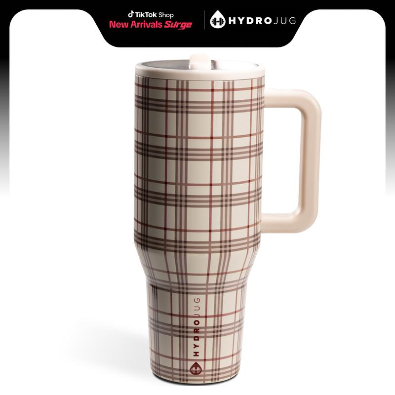 HydroJug Traveler | Leak-Proof Insulated Tumbler with Flip Straw & Cup Holder Fit Flasks Lid